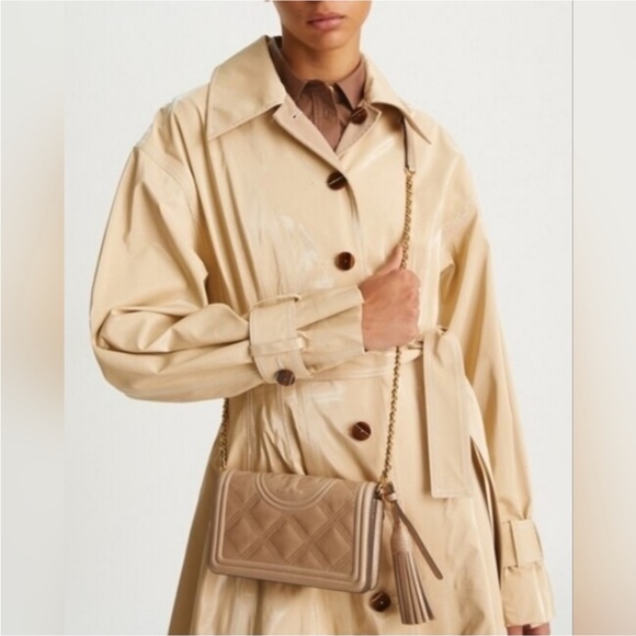 Tory Burch Quilted Leather Fleming Soft Wallet on Chain Bag - Picture 16 of 16